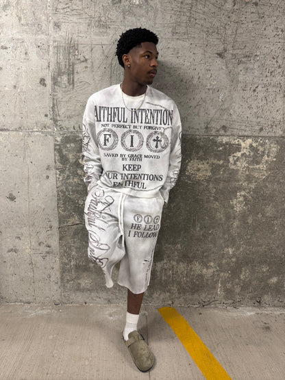 SAVED BY GRACE WAFFLE KNIT TEE