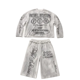 SAVED BY GRACE SET WAFFLE KNIT SET