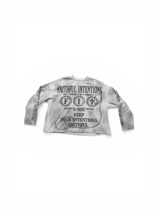 SAVED BY GRACE WAFFLE KNIT TEE