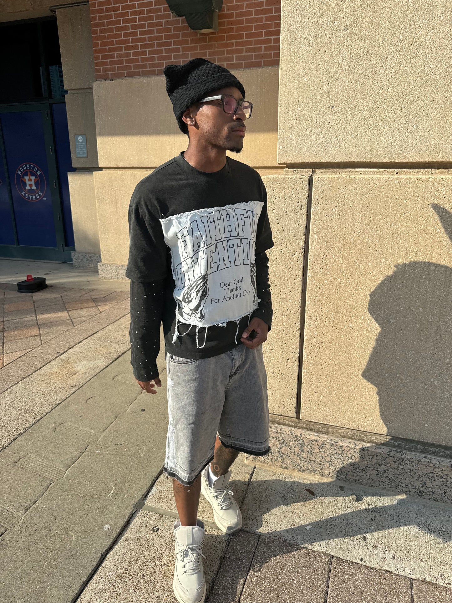 'Dear God' Rhinestone Tee