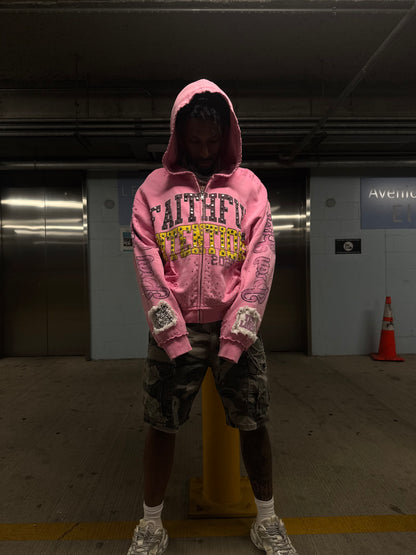 Pray First PINK Zip-up