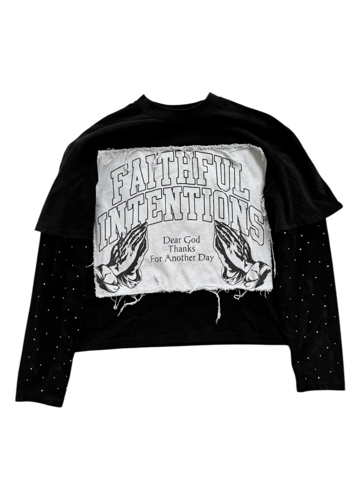 'Dear God' Rhinestone Tee