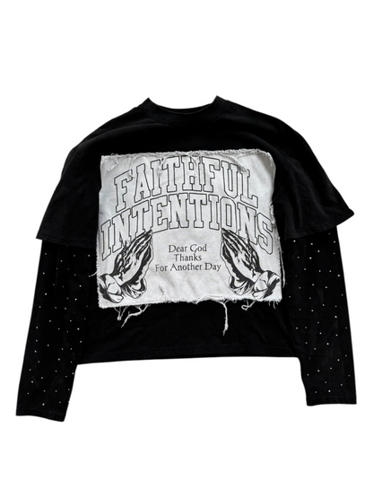 'Dear God' Rhinestone Tee