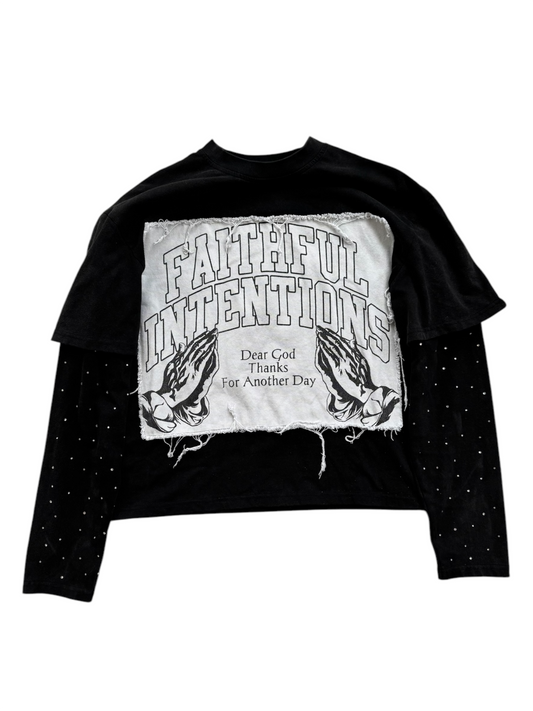 'Dear God' Rhinestone Tee