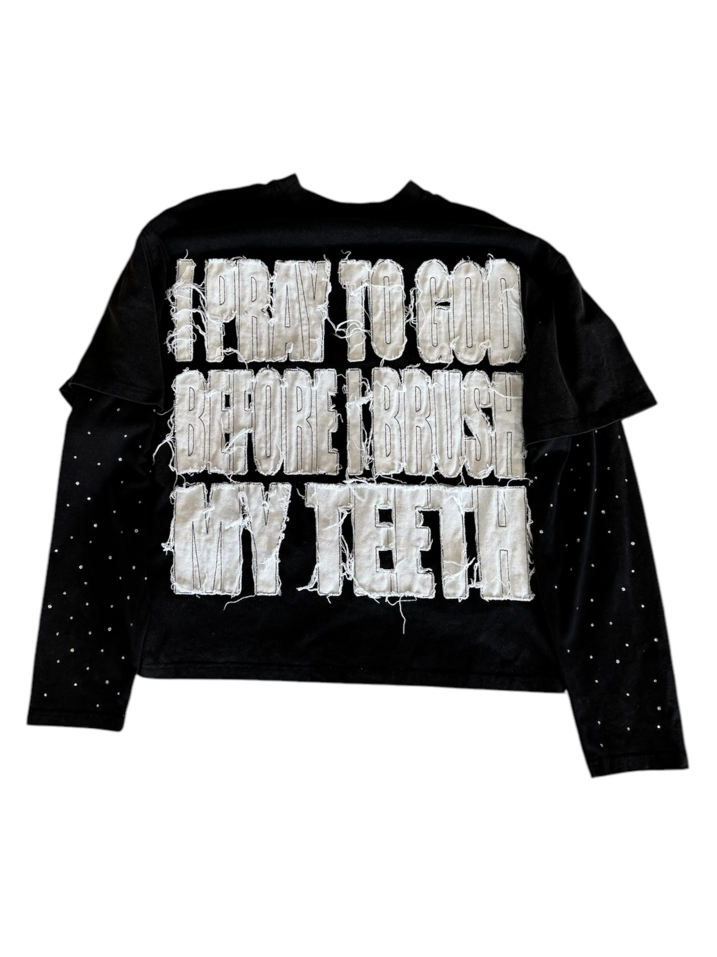 'Dear God' Rhinestone Tee