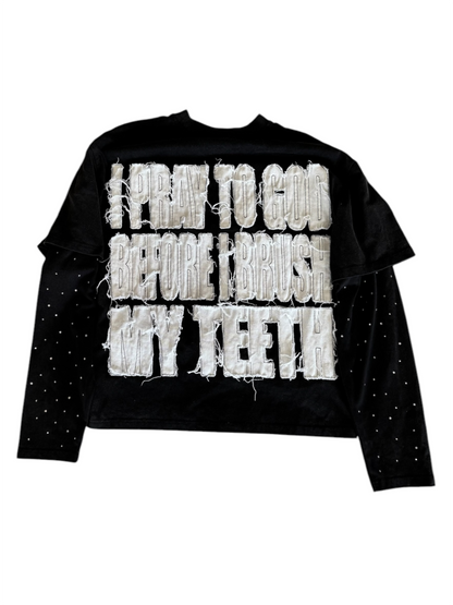 'Dear God' Rhinestone Tee