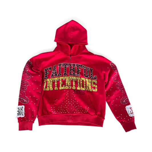 Pray First RED Zip-up