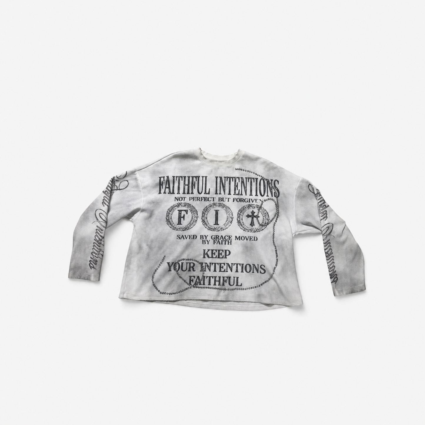 SAVED BY GRACE WAFFLE KNIT TEE
