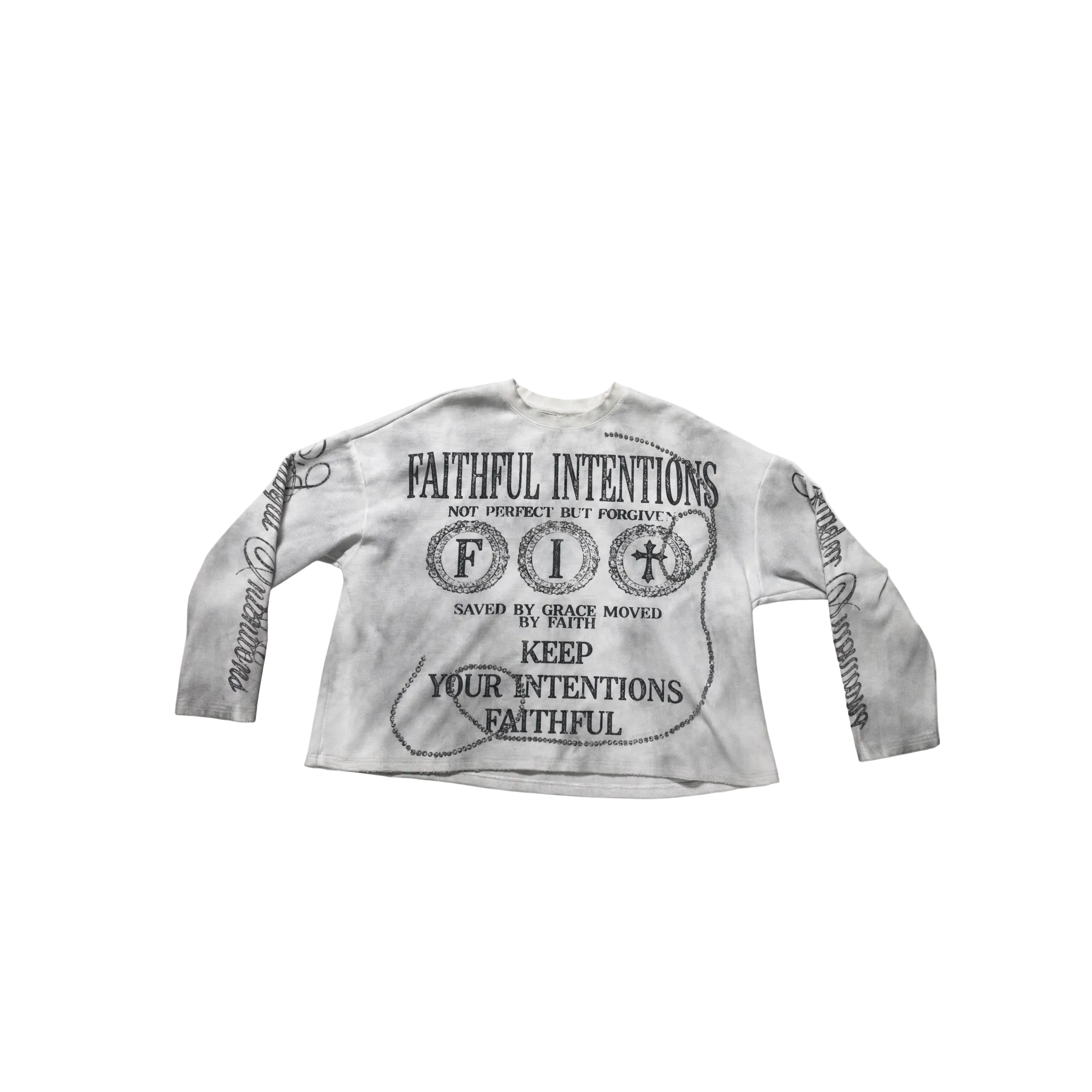 SAVED BY GRACE WAFFLE KNIT TEE