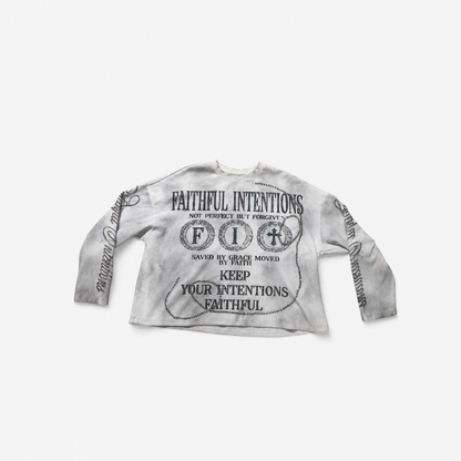 SAVED BY GRACE WAFFLE KNIT TEE