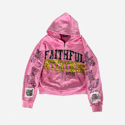 Pray First PINK Zip-up