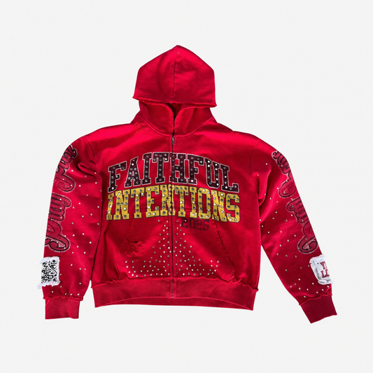 Pray First RED Zip-up
