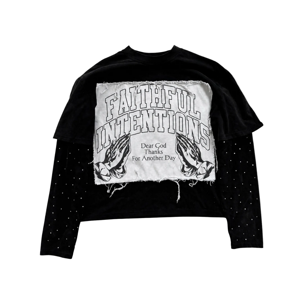 'Dear God' Rhinestone Tee