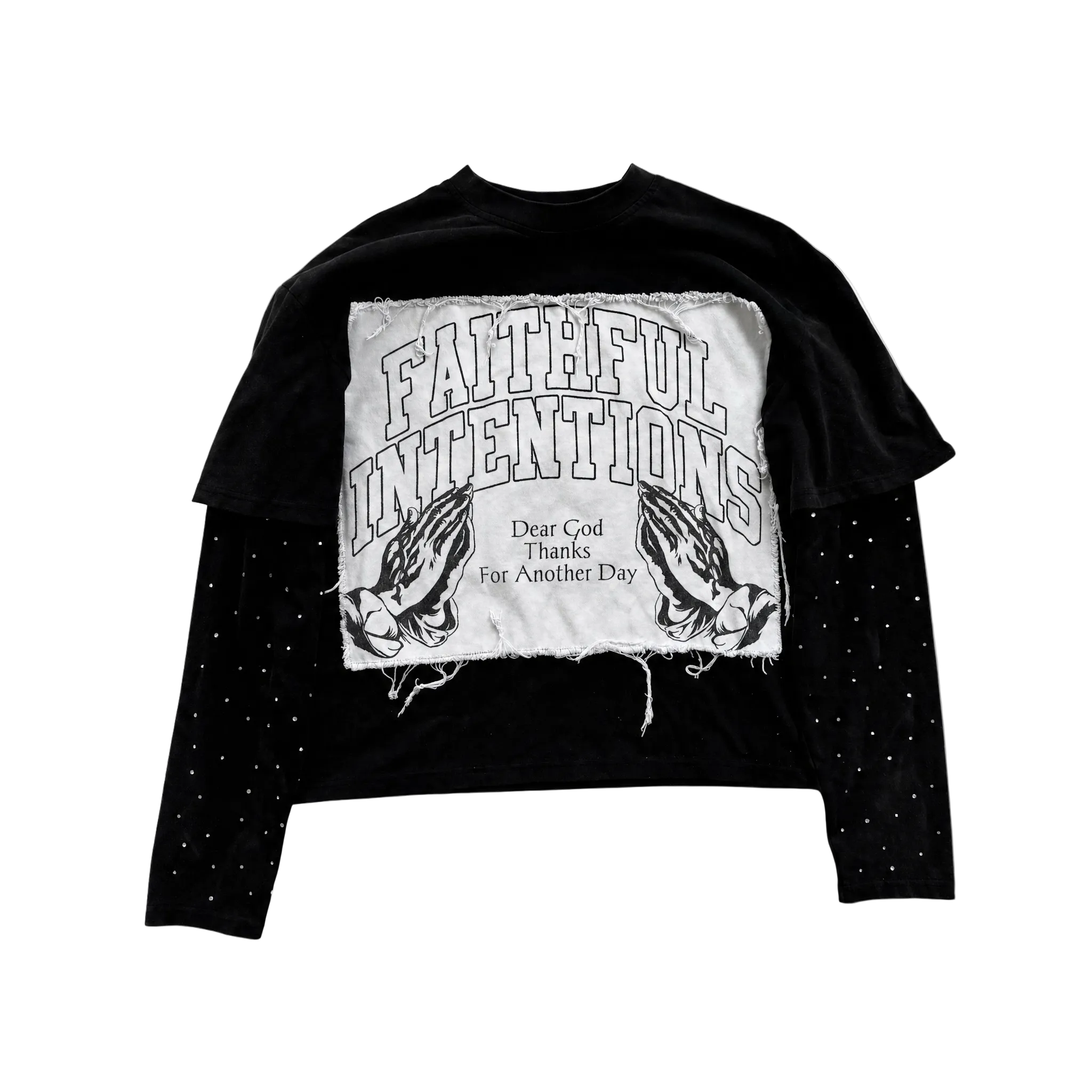 'Dear God' Rhinestone Tee