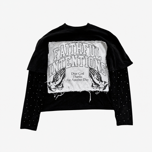 'Dear God' Rhinestone Tee